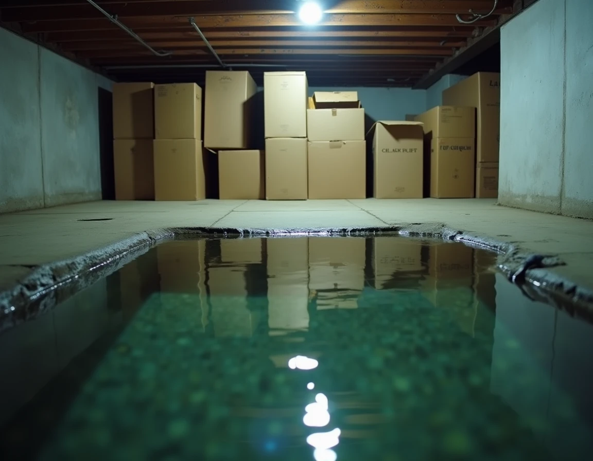 Before — Basement flood — extracted, dried, documented
