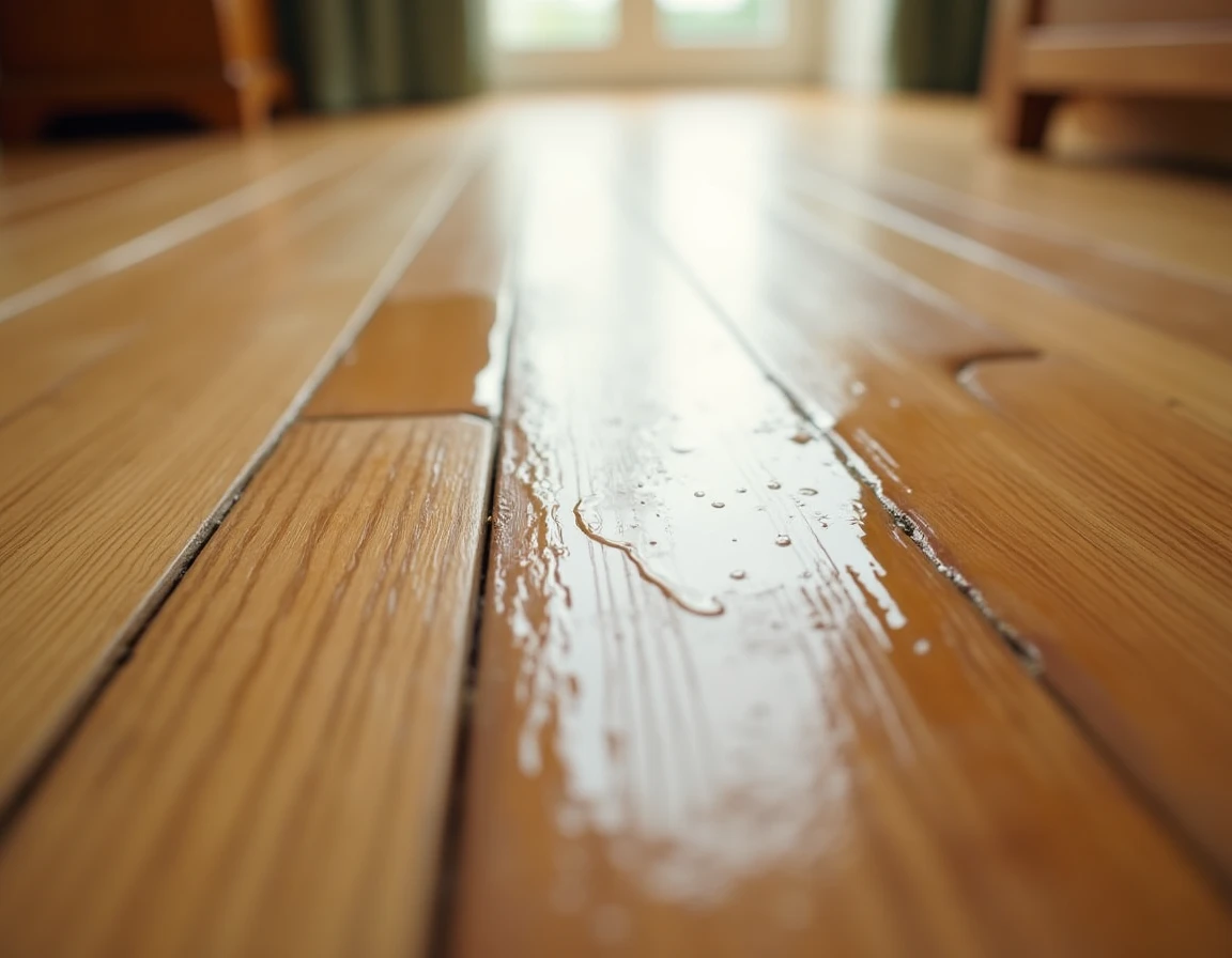 Before — Hardwood floor — mat-system drying to IICRC S500